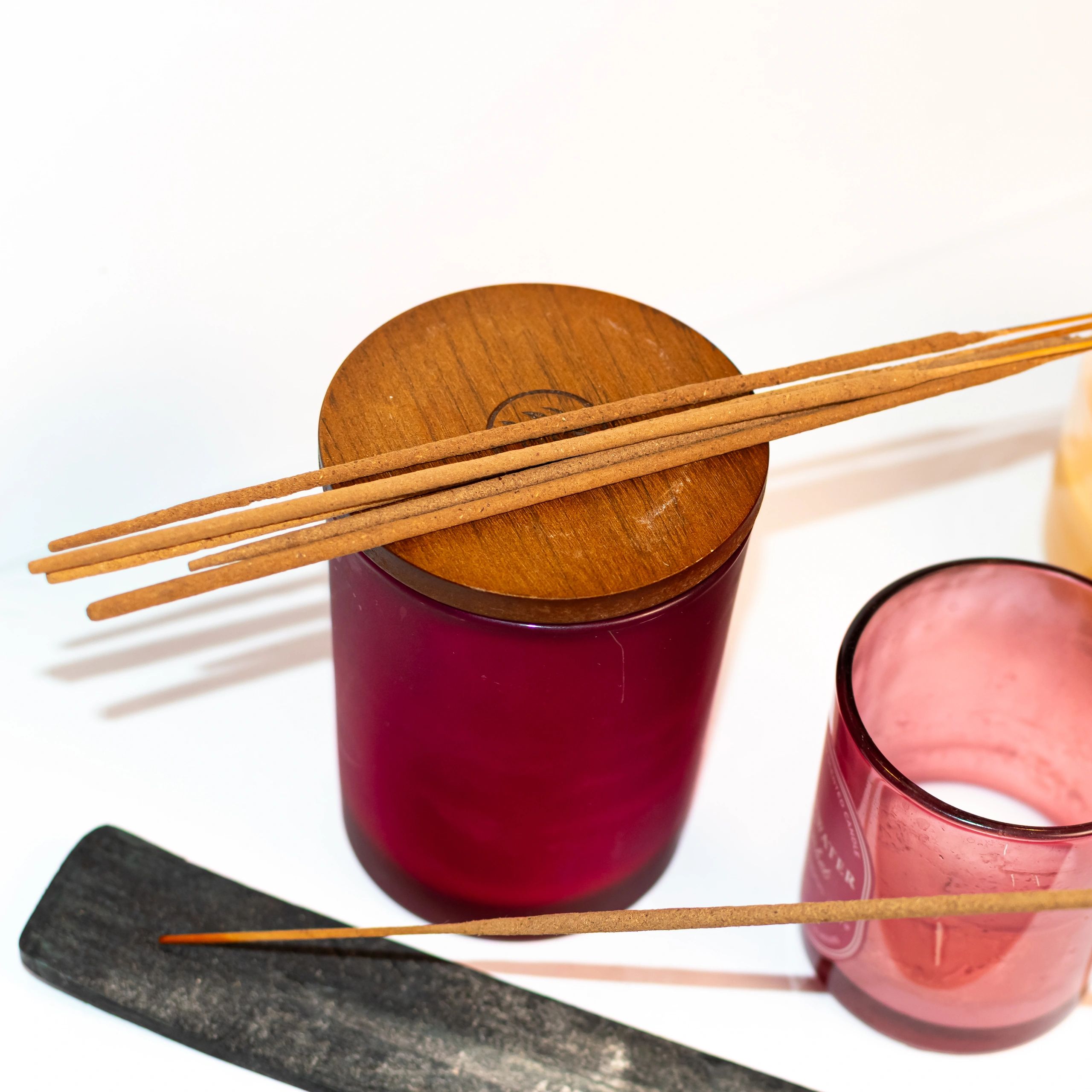 Natural ritual items arranged for home worship